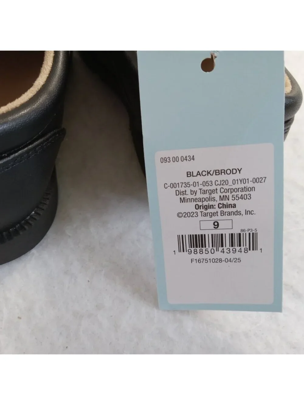 Cat & Jack Toddler Boys' Brody Black Slip-On Loafers Dress Shoes Size 9